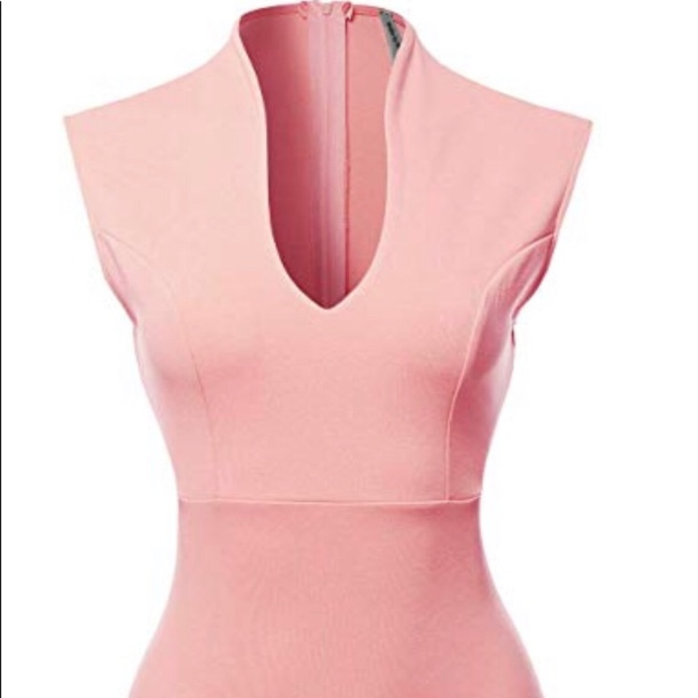 Pink or Green Cocktail Party Pencil Midi Dress